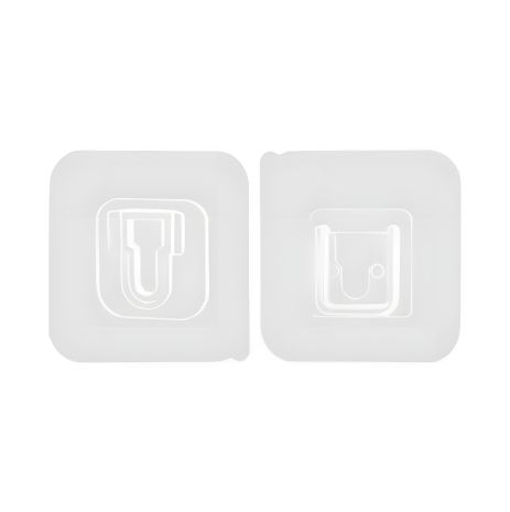 Квадратне клейке універсальне кріплення із двох частин, прозоре, UGH01T Квадратне клейке універсальне кріплення із двох частин, прозоре, UGH01T