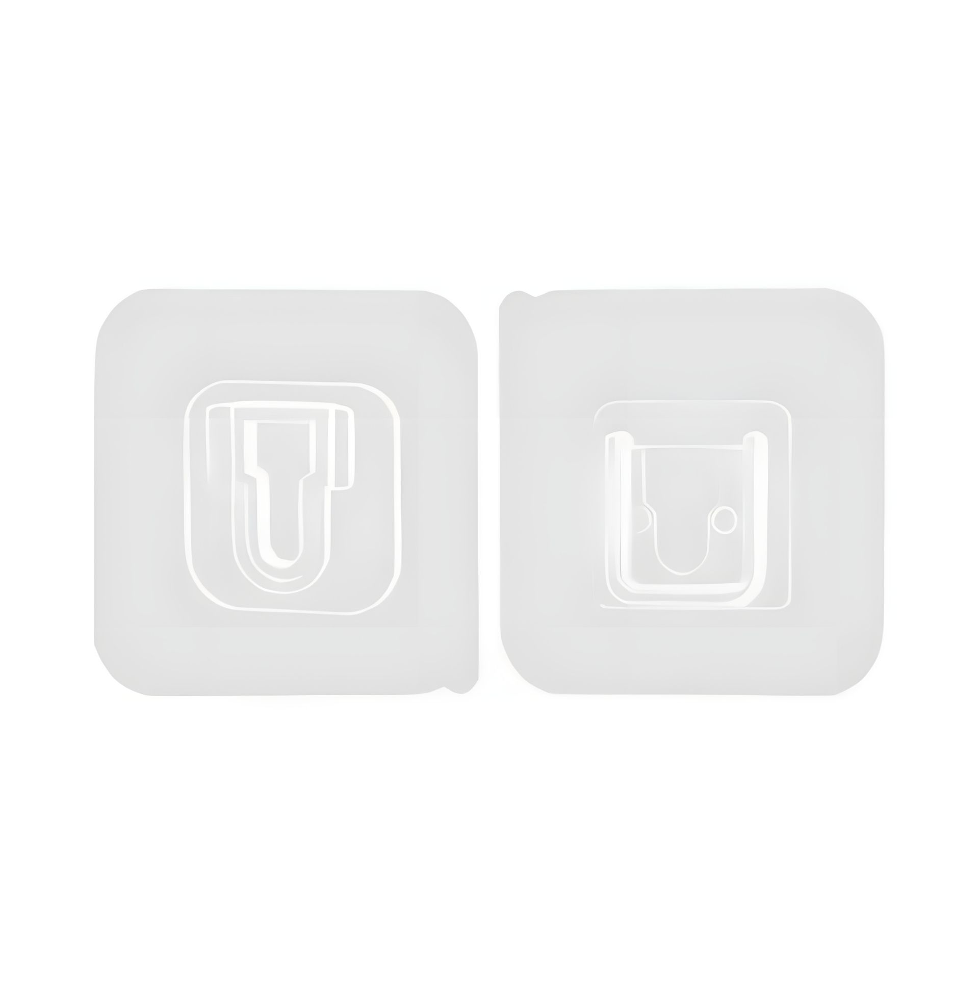 Квадратне клейке універсальне кріплення із двох частин, прозоре, UGH01T Квадратне клейке універсальне кріплення із двох частин, прозоре, UGH01T