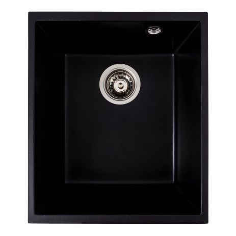 Мийка гранітна для кухні VALESO ROXY 3744 матова Чорний металік - Елітний вигляд
