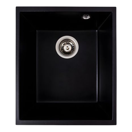 Мийка гранітна для кухні VALESO ROXY 3744 матова Чорний металік - Елітний вигляд