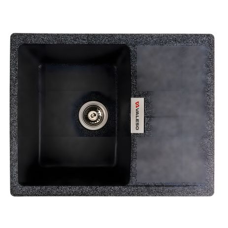 Кухонная гранитная мойка VALESO ZIRKONE 6250 матовая Графит