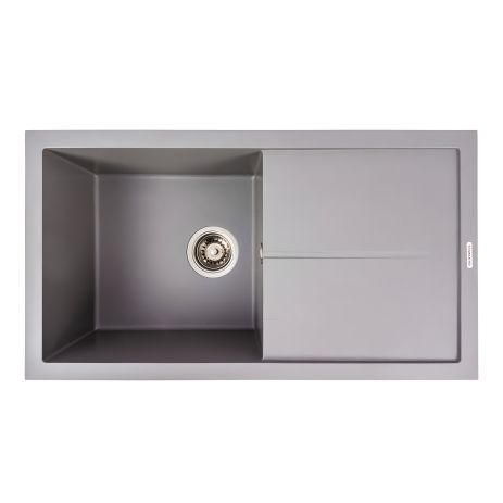 VALESO SOLID 7843 гранітна мийка для кухні матова, сірий металік