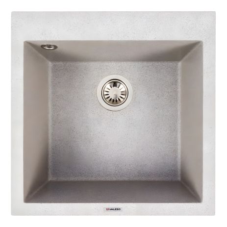 Кухонная гранитная мойка VALESO GALAX 5050, матовая серая
