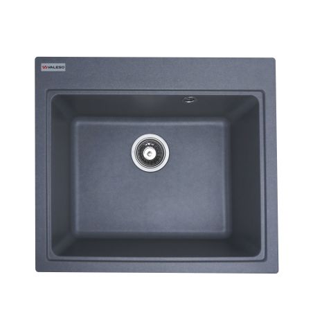 Гранітна мийка для кухні VALESO VESTA 5852 матова Сірий мусон