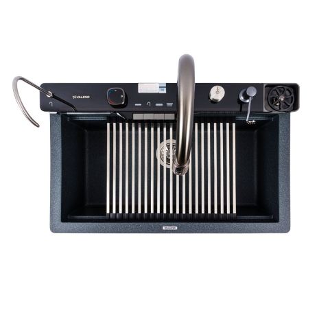 Кухонная гранитная мойка VALESO EVANORA 7546 матовый Антрацит Кухонная гранитная мойка VALESO EVANORA 7546 матовый Антрацит