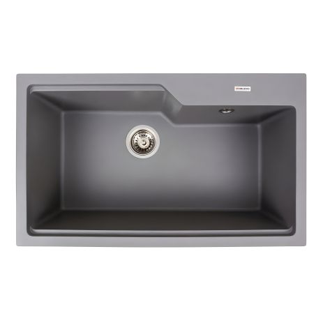 Матова кухонна гранітна мийка VALESO NIKA 7545, Сірий мусон