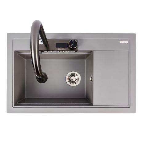 Мийка сірий мусон VALESO ATRUM 7950 матова гранітна