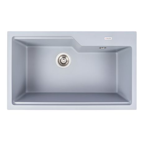 Мийка гранітна для кухні VALESO NIKA 7545 матова Сірий металік