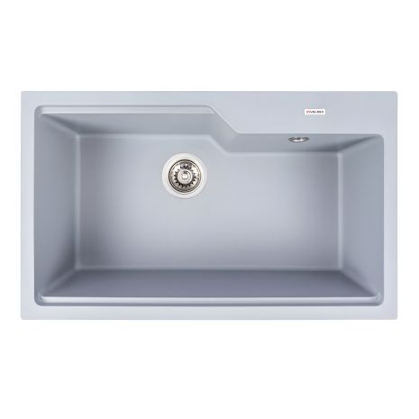 Кухонная гранитная мойка VALESO NIKA 7545 матовая Серый металлик