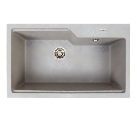 Гранітна кухонна мийка VALESO NIKA 7545 матова, Сіра Гранітна кухонна мийка VALESO NIKA 7545 матова, Сіра