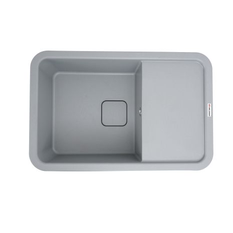 Гранитная мойка для кухни VALESO 7850 CUBE матовая Серый металлик