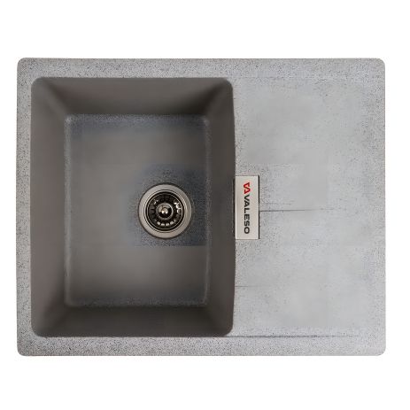 Гранитная кухонная мойка VALESO ZIRKONE 6250 матовая Серый