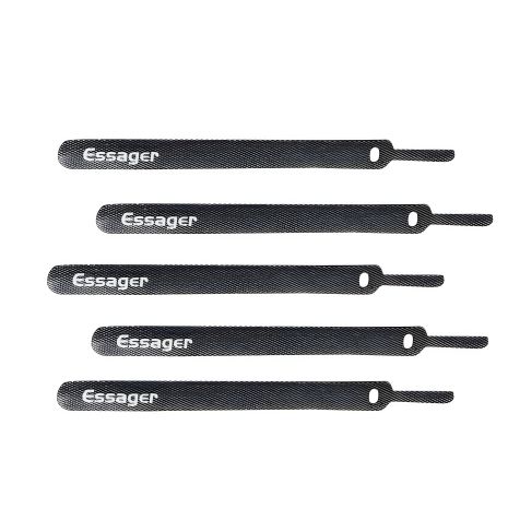 Органайзер для кабелю Essager KBC01 з липучкою, комплект 20шт, чорний Органайзер для кабелю Essager KBC01 з липучкою, комплект 20шт, чорний