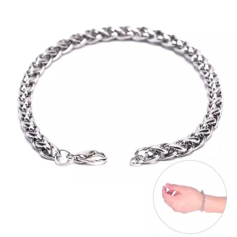 Чоловічий браслет у формі ланцюга товстий кручений стальний ланцюг Чоловічий браслет у формі ланцюга товстий кручений стальний ланцюг