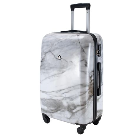 Чемодан Semi Line 24" (M) White Marble (T5731-2)