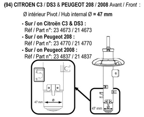 Амортизатор CITROËN C4, RECORDFRANCE (104842)