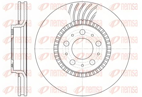 Гальмівний диск для Volvo XC70, Volvo S60, Volvo V70, REMSA (659110)