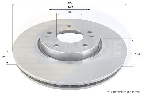 Comline гальмівний диск KIA CARENS, HYUNDAI TUCSON, ix35 (ADC1092V)