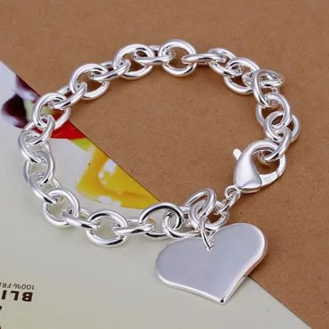 Браслет женский двойное сердце стерл. ср. проба тиффани tiffany