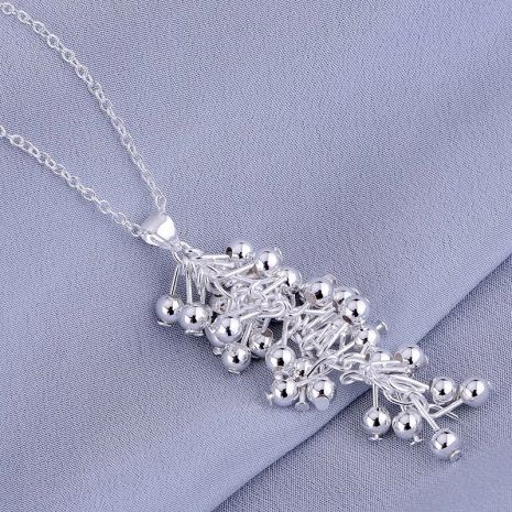Підвіска з глянсовими кульками кулон виноградне грано стерл. ср. tiffany