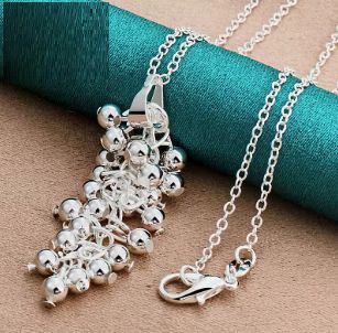 Підвіска з глянсовими кульками кулон виноградне грано стерл. ср. tiffany