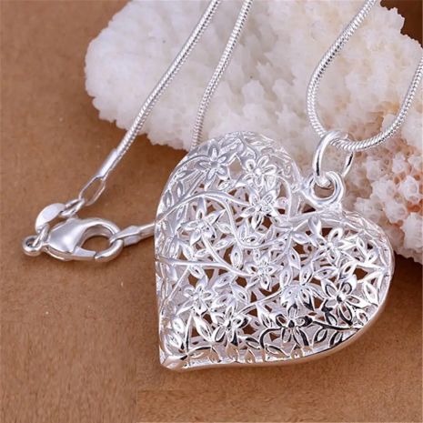 Підвіска ажурне велике серце Heart кулон у вигляді серця стерл. ср. tiffany стерл. ср. сріблястий