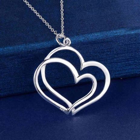 Підвіска кулон подвійне серце love стерл. ср. тіффані tiffany