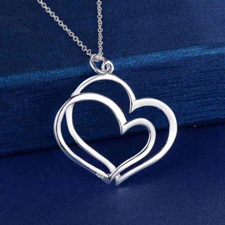 Подвеска кулон двойное сердце love стерл. ср. тиффани tiffany