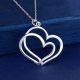 Подвеска кулон двойное сердце love стерл. ср. тиффани tiffany