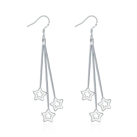 Сережки зірочки Star зірка висячі палички стерл. ср.