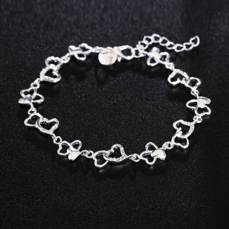 Жіночий браслет із сердечками серце стерл. ср. тіффані tiffany