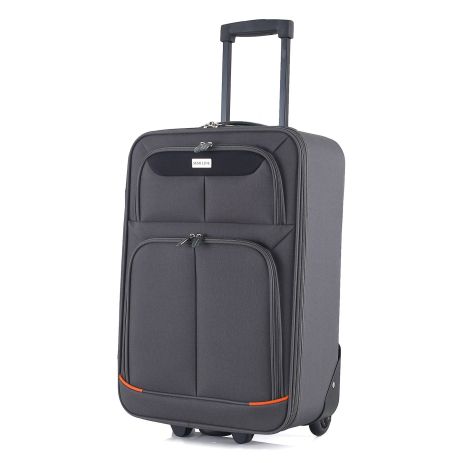 Валіза Semi Line 20" (S) Grey/Orange Lines (T5754-1)