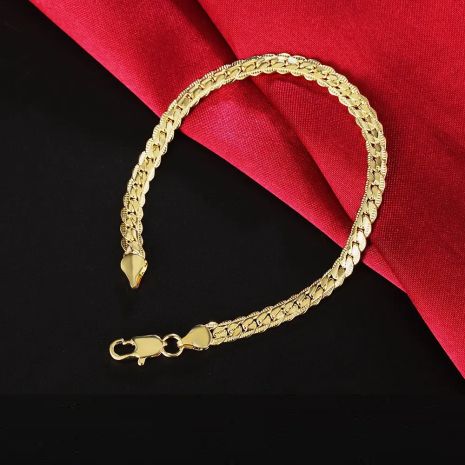 Браслет Pulseiras змейка цепь 18К унисекс