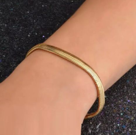 Браслет Pulseiras толстая цепь змейка 18К мужской