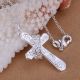 Кулон подвеска Крест Крестик Тиффани с короной tiffany стерл. ср.