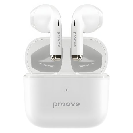 Навушники бездротові Earphones Proove Mainstream, IPX4, ENC, BT5.3, 40mAh, 400mAh, 4h, TWS white UA UCRF