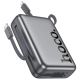 Повербанк Hoco Q39, 20000 mAh, 22.5W, PD 20W, кабель 2в1 Type-C and Lightning, metal grey