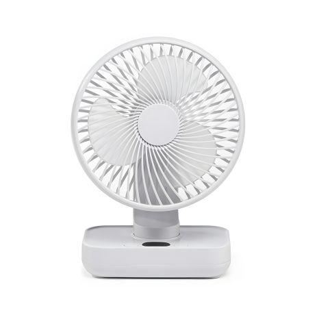 Вентилятор настольный беспроводной аккумуляторный с автоколебанием GXQC D606Y white