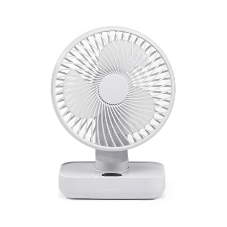 Настільний акумуляторний бездротовий вентилятор GXQC D606Y з автоколиванням, 4000mAh, 8h, білий