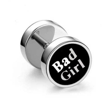 Серьги-штанги Bad Girl панк готические круглые женские 1шт