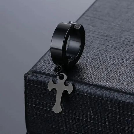 Серьги Spikes кресты с крестиком из стали мужские 1шт