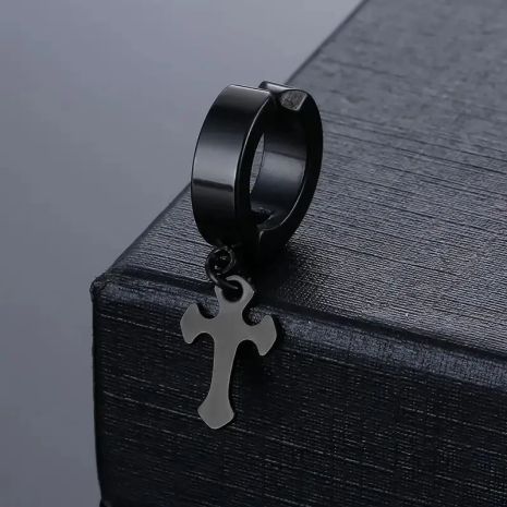 Серьги Spikes кресты с крестиком из стали мужские 1шт