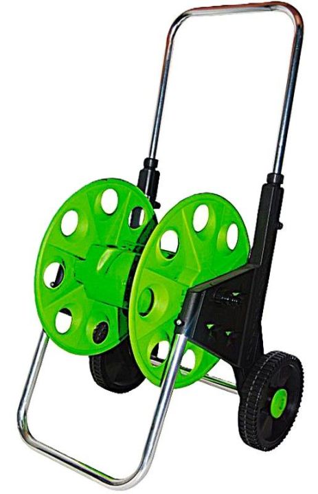 Катушка для шланга 60 м с телескопической ручкой на колесах MASTERTOOL 92-8802