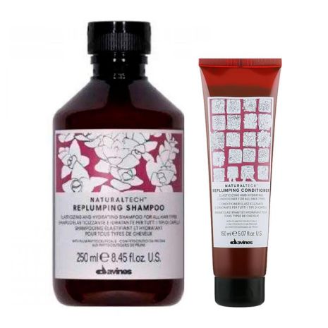 Набор Davines Natural Tech Replumping шампунь и кондиционер для уплотнения волос, 250/150 мл Набор Davines Natural Tech Replumping шампунь и кондиционер для уплотнения волос, 250/150 мл