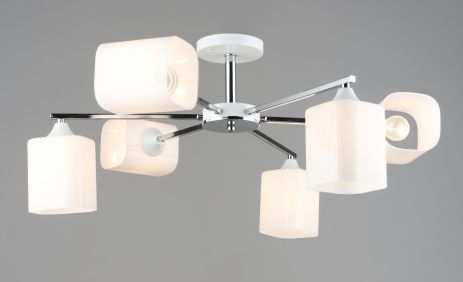 Подвесная люстра B A4183/6 6x60W Хром+Белый