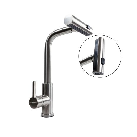 Кухонний змішувач нержавійка Platinum XK08A