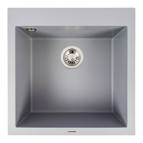 Кухонная гранитная мойка VALESO GALAX 5050 матовая серый металлик
