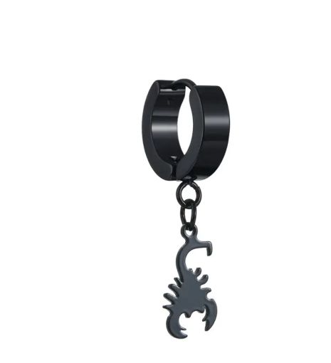 Чоловічі сережки Scorpion з скорпіоном із сталі