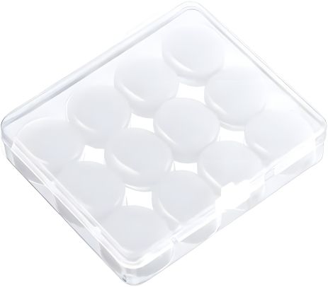 М'які силіконові беруші BSCW12C, що приймають форму, комплект 12 шт у кейсі (білий)