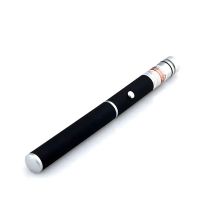 Лазерна указка LP001RKS червоного променя з чорно-сріблястими батарейками AAAx2